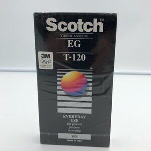 Vintage Scotch Video Cassette Blank VHS EG T-120 Sealed